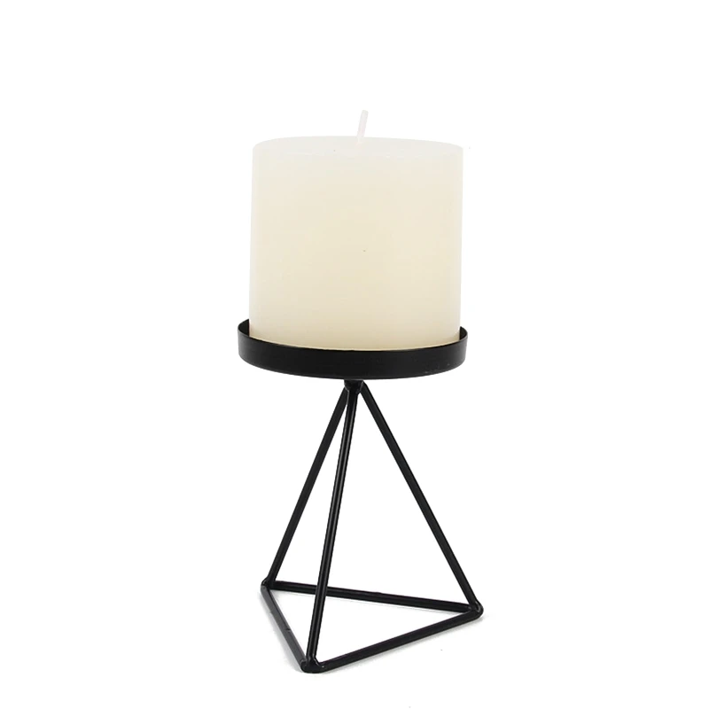 

Nordic Style Wrought Iron Geometric Candle Holder Triangle Candlestick Decor