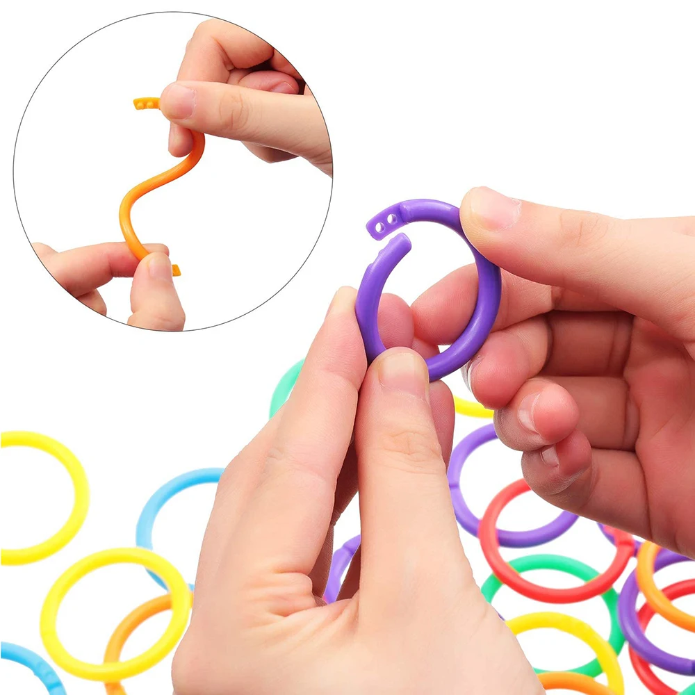 Переплетные кольца с цветными листьями многофункциональный круг 15-40 мм брелок