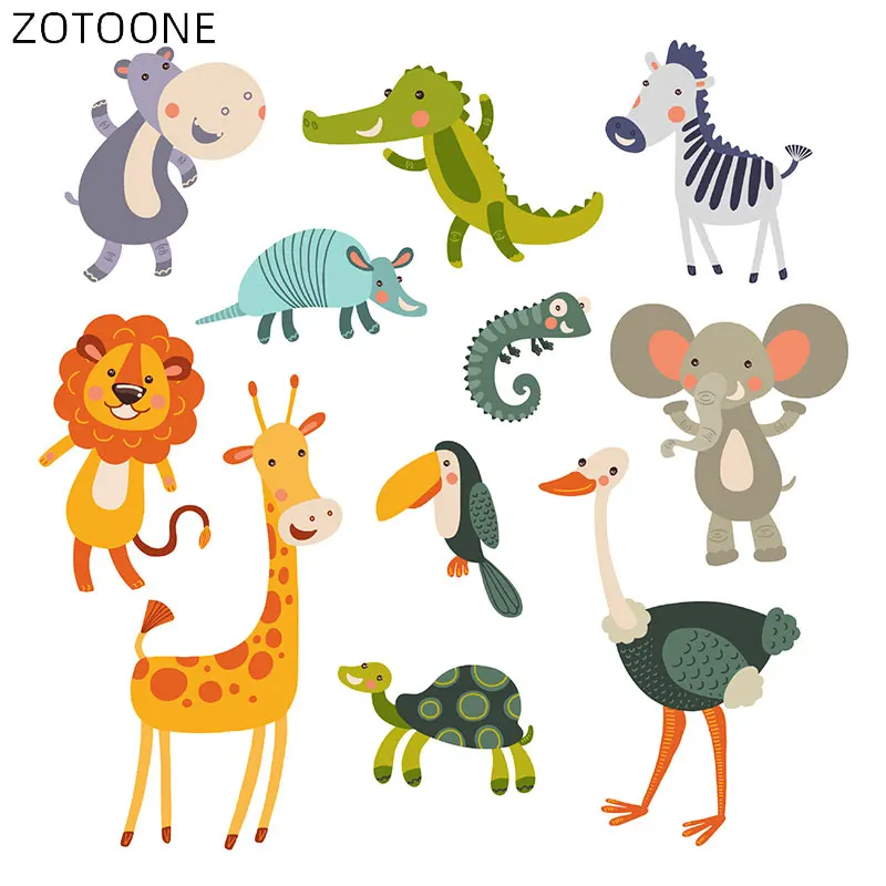 ZOTOONE в виде милых животных комплект патчи для костюмы Утюг на стикеры &quotЛев&quot