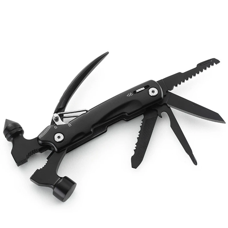 

Multi Tools Plier Hand Tools Set Wire Stripper Hammer with Knife Foldable Saw File Screwdriver Outdoor Camping Tools