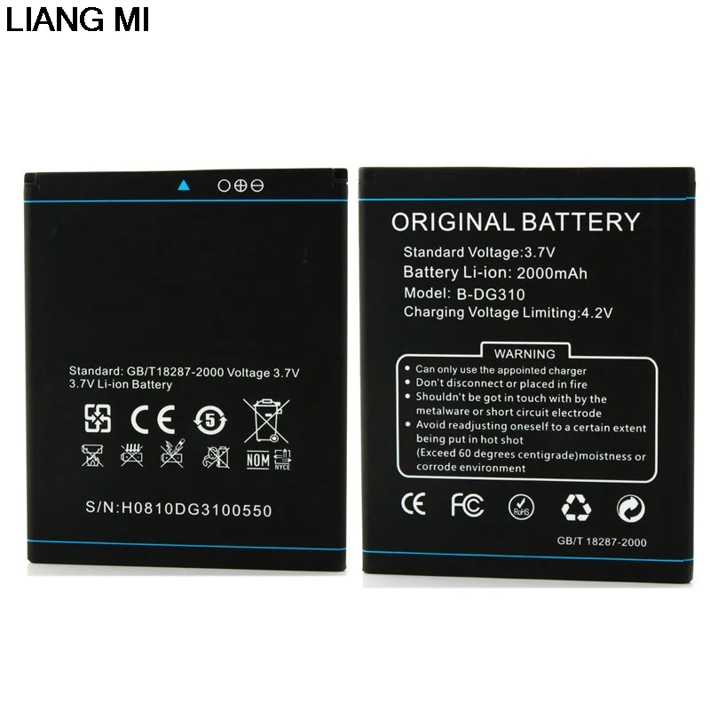 Новинка, батарея для телефона, Для DOOGEE DG310 BDG310, 2000 мАч, высококачественные аккумуляторные батареи для телефона