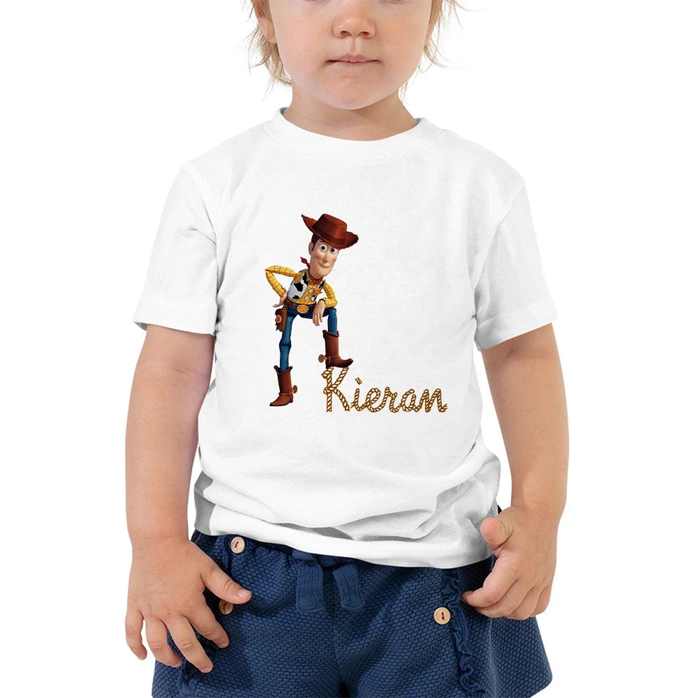 

Cowboy Woody Toy Story Fashion Children's Clothing Summer Streetwear Kids T-shirt 3-8T Size Harajuku Disney Baby Boy Clothes