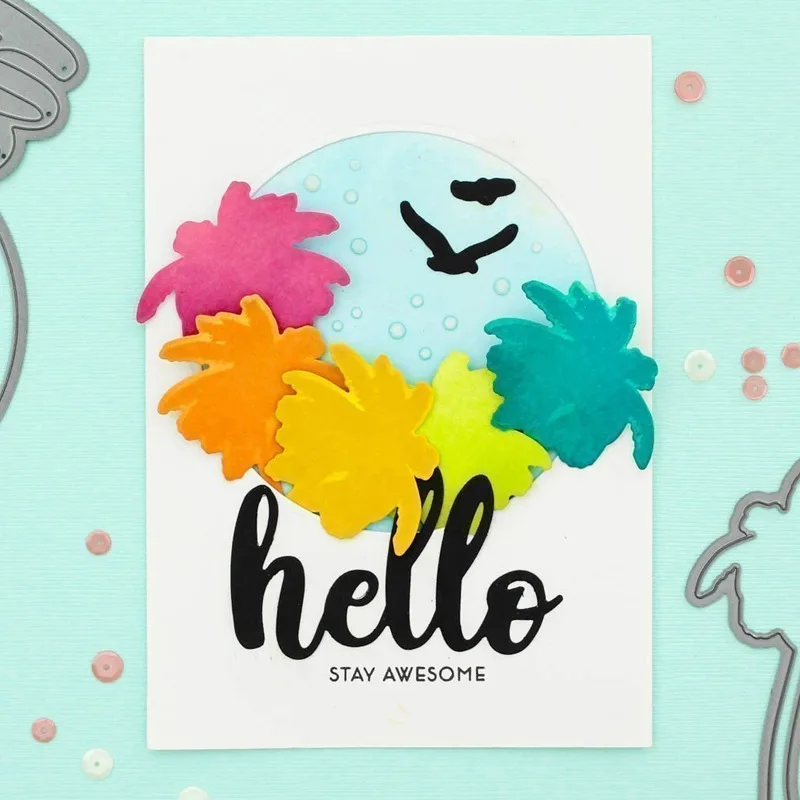 

hello English words Metal Cutting Dies for Diy Scrapbooking Die Cut New Cuts for Paper Cardc Making Craft Kisses