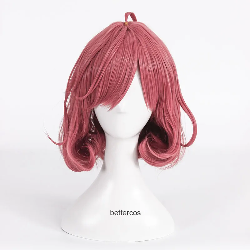 Noragami Ebisu Kofuku Cosplay Wig Short Pink Heat Resistant Synthetic Hair Wigs + Cap | Тематическая одежда и униформа