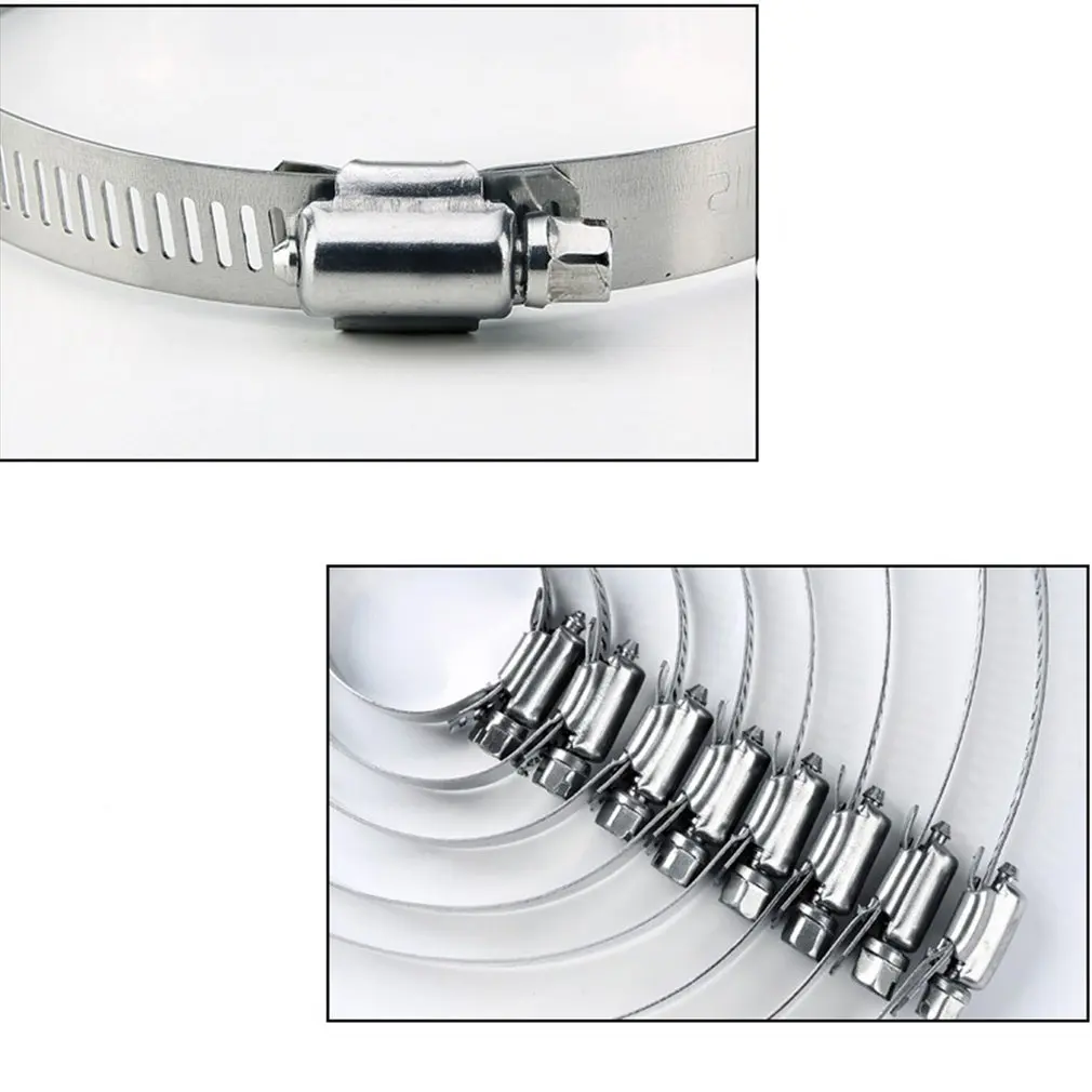 60 шт. трубный зажим 304 для шланга из нержавеющей стали антиокислительный