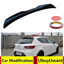 UBUYUWANT ABS Roof Hatchback Spoiler For Volkswagen Seat LEON 3doos / 5doors 2000-2020 For 1P MK2 5F Car Tail Wing Decoration