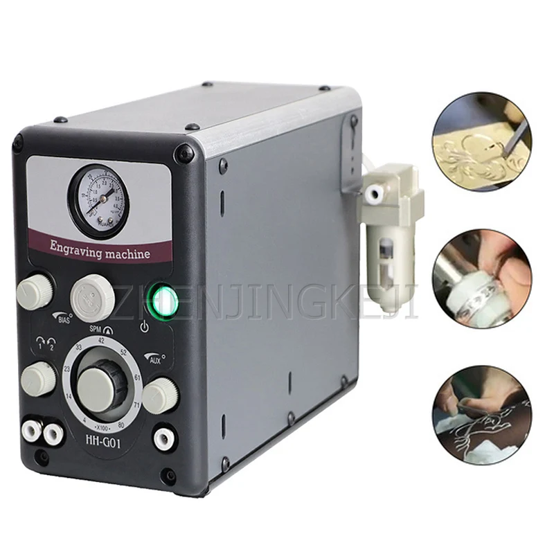 

Head Pneumatic Engraving Machine Multifunction Double Mechanical Reel Bead Micro Inlay Jewelry Filter Tool Precision Equipment