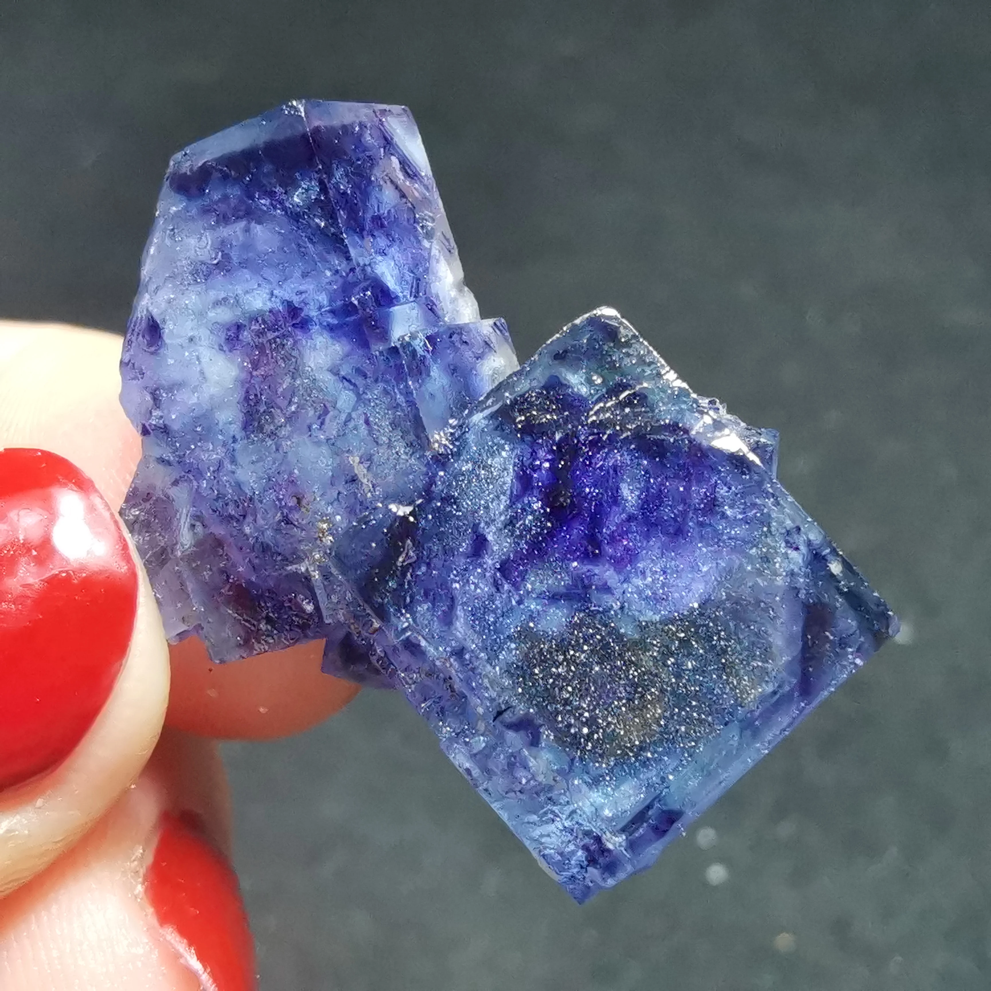 

6.6gNatural rare purple fluorite mineral specimen aura healing original stone teaching CRYSTAL QUARTZ GEM home decoration