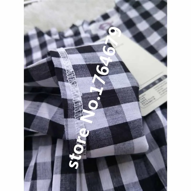 Детские платья для девочек новинка 2019 классическое черно-белое клетчатое