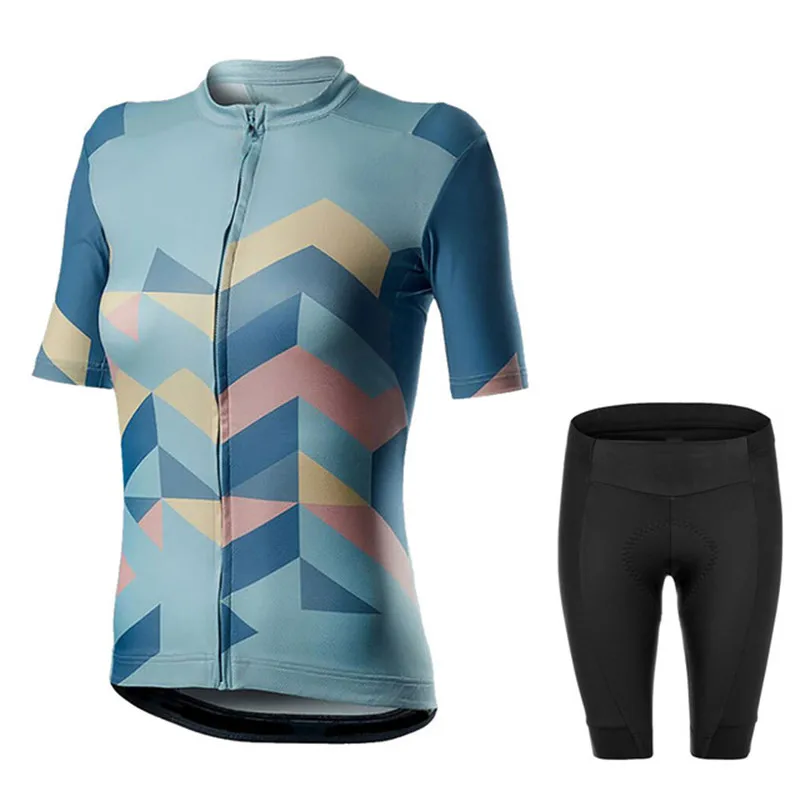 Женская летняя одежда для велоспорта дышащий комплект из Джерси с коротким