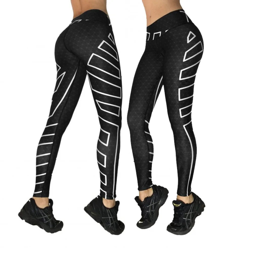 Повседневные черные облегающие леггинсы из полиэстера с высокой талией Новая