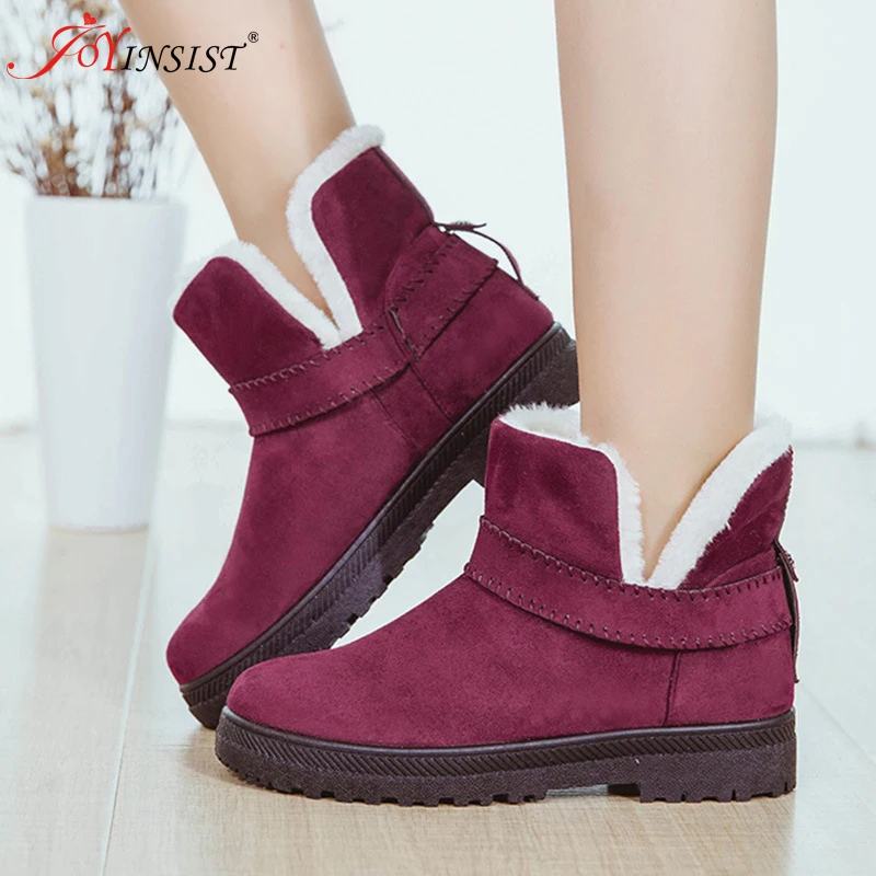 

Women Boots Warm Winter Boots Female Fashion Women Shoes Faux Suede Ankle Shoes For Women Botas Mujer Plush Insole Big Yards