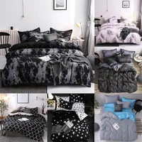 cotton plaid marble cute pattern luxury comforter bedding set fashion king queen twin size bed linen duvet cover sets gift