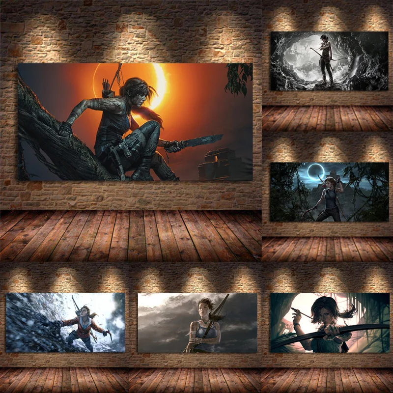 The Tomb Raider Canvas Painting Poster and Print Wall Art Picture for Living Room Kids Room Bedroom Boys Room Home Decor Cuadros