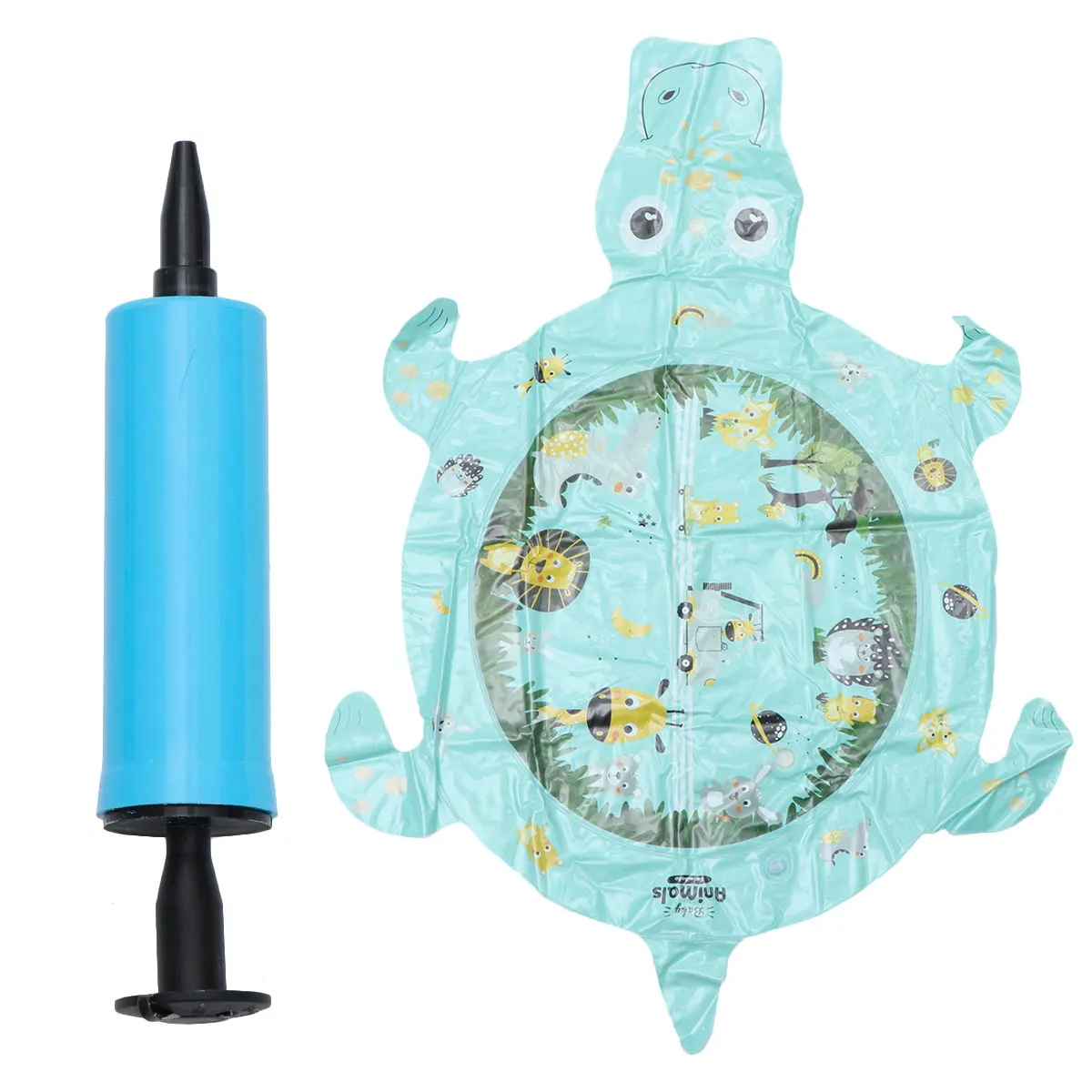 

1 Set of Inflatable Water Pad Cartoon Summer Patted Pad Swatting Cushion for Baby Toddlers with Inflator (Crocodile)