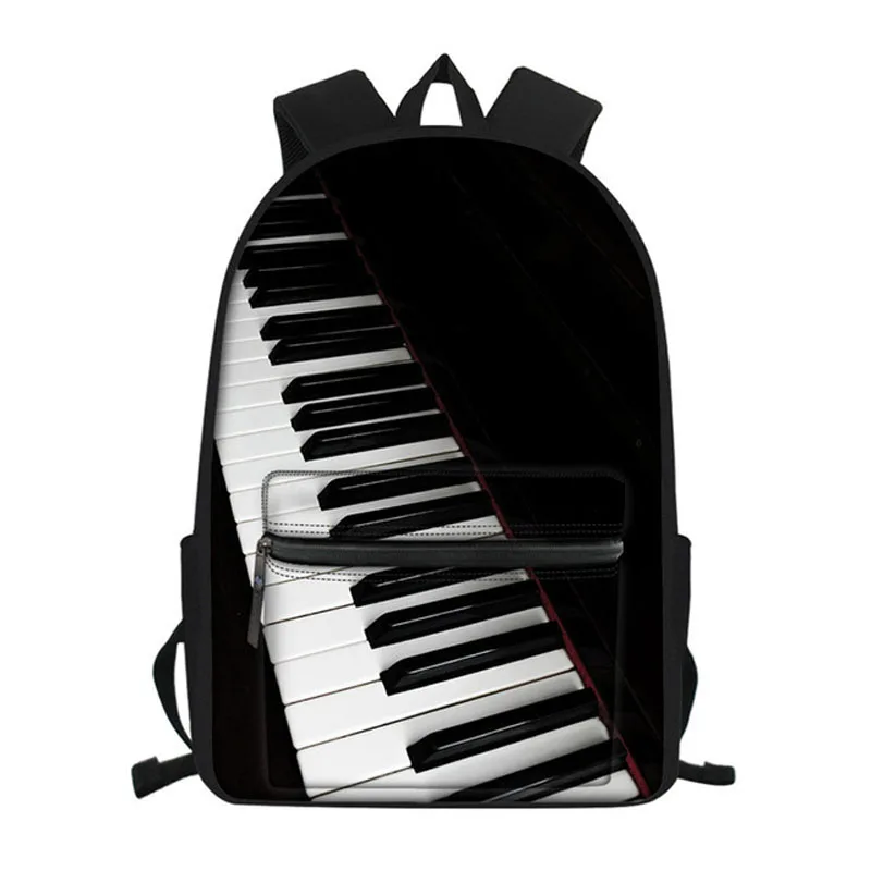 

Винтажные школьные ранцы в комплекте, модные детские рюкзаки с 3D принтом музыкальных нот, фортепиано, клавиатуры, сумка для книг, студенческ...