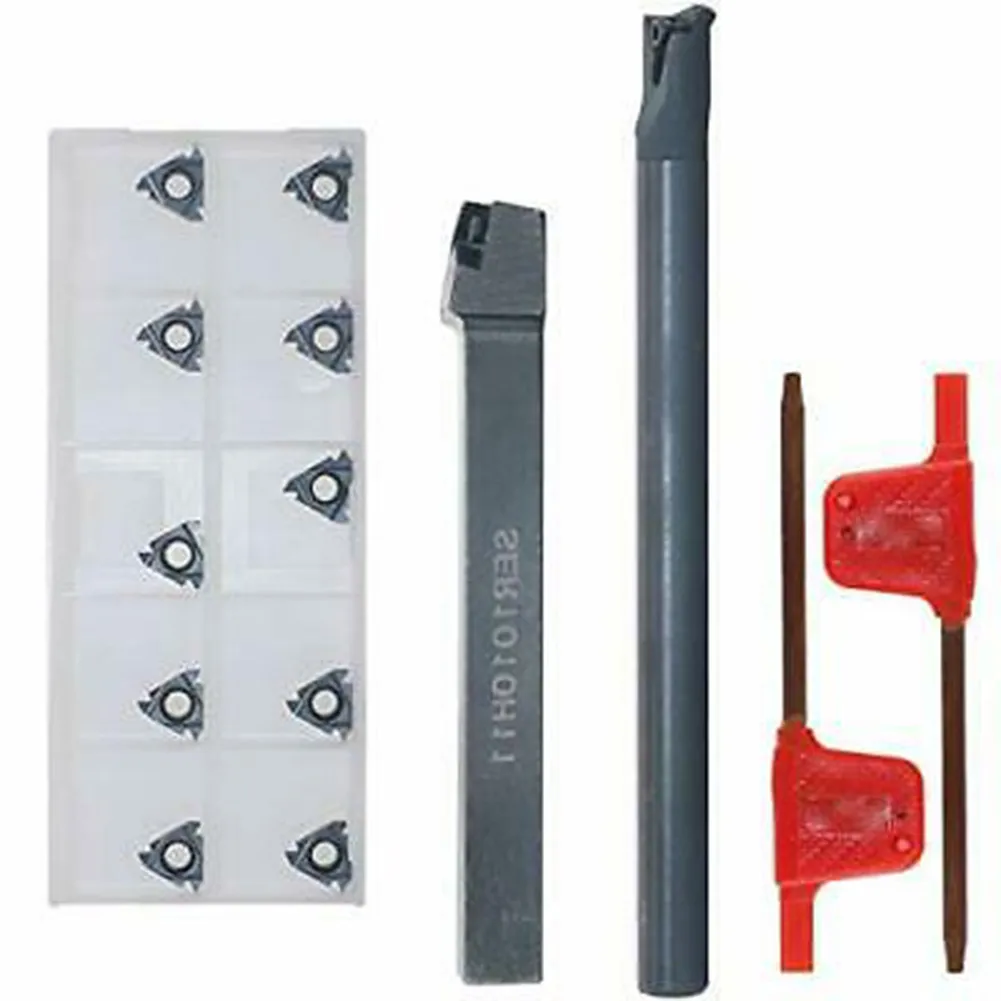 

10PCS CNC Lathe Thread Boring Bar Tool Holder Set SER1010H11+SNR0010K11 11IR 11ER AG60 Cutting Lathe Tool