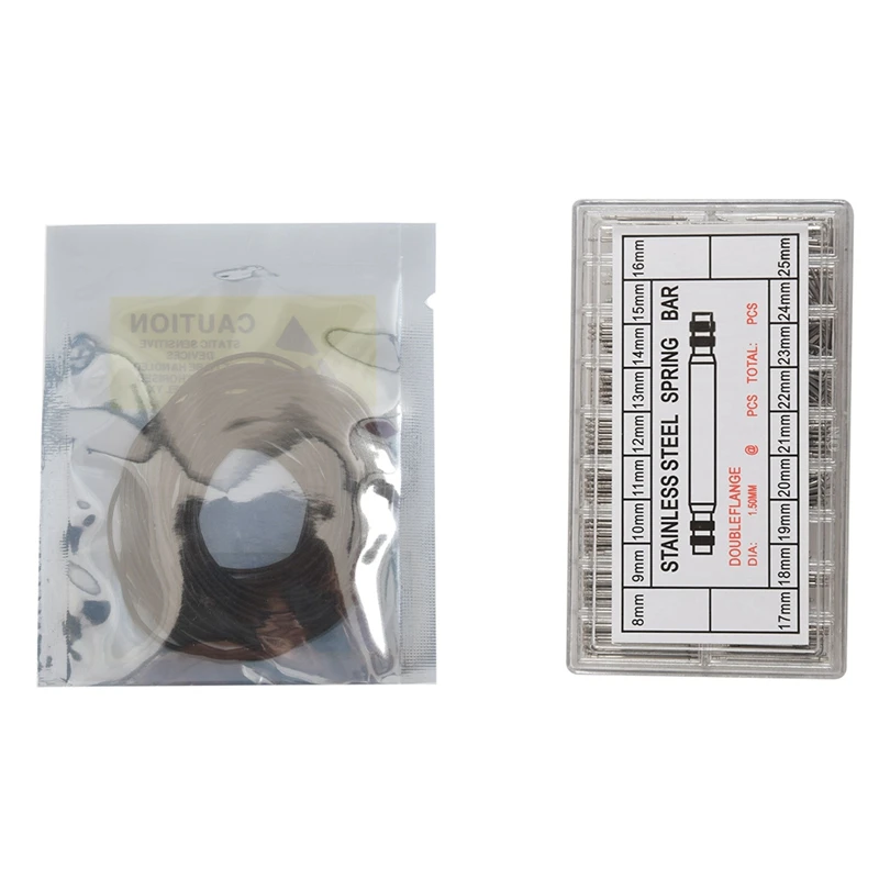 

750 шт. 0,7 мм круглые кольца для задней панели часов диаметром 16 мм-30 мм и 360 шт. пружинных стержней ремешка часов 6-25 мм