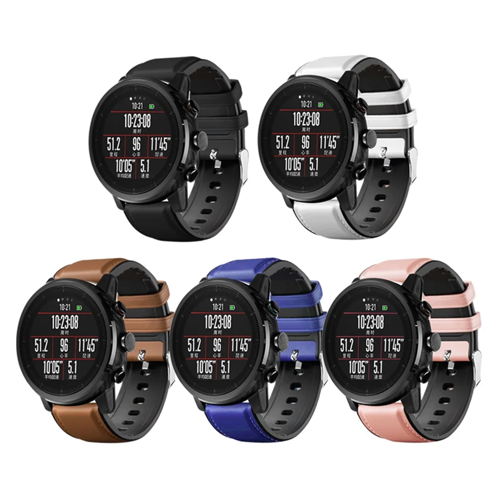 Ремешок для часов Huawei GT модный браслет из телячьей кожи 22 мм Huami Amazfit GTR 47