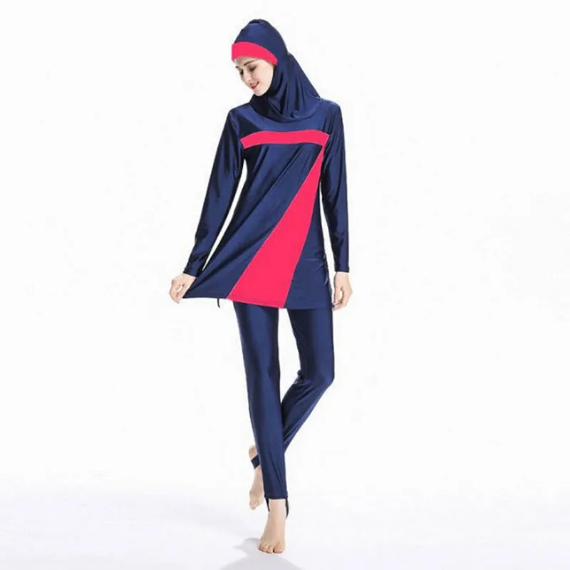Женский скромный мусульманский костюм для плавания размера плюс хиджаб Муслима