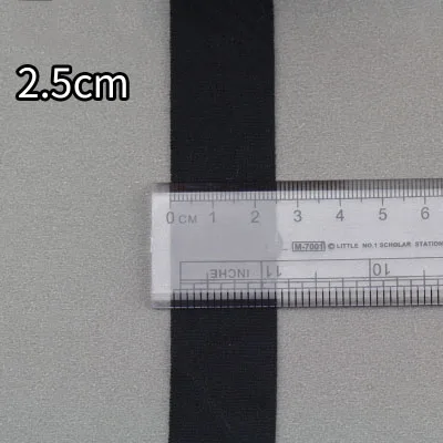2.5cm black 10 метров Meetee многоцветная эластичная тесьма лента бинт эластичный пояс для DIY шитье нижнее белье сумки аксессуары для одежды - Цвет: 2.5cm black