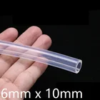Трубка силиконовая 6 х10, гибкая термостойкая трубка для пищевых продуктов, диаметр 6 мм, внешний диаметр 10 мм, прозрачная, не токсичная