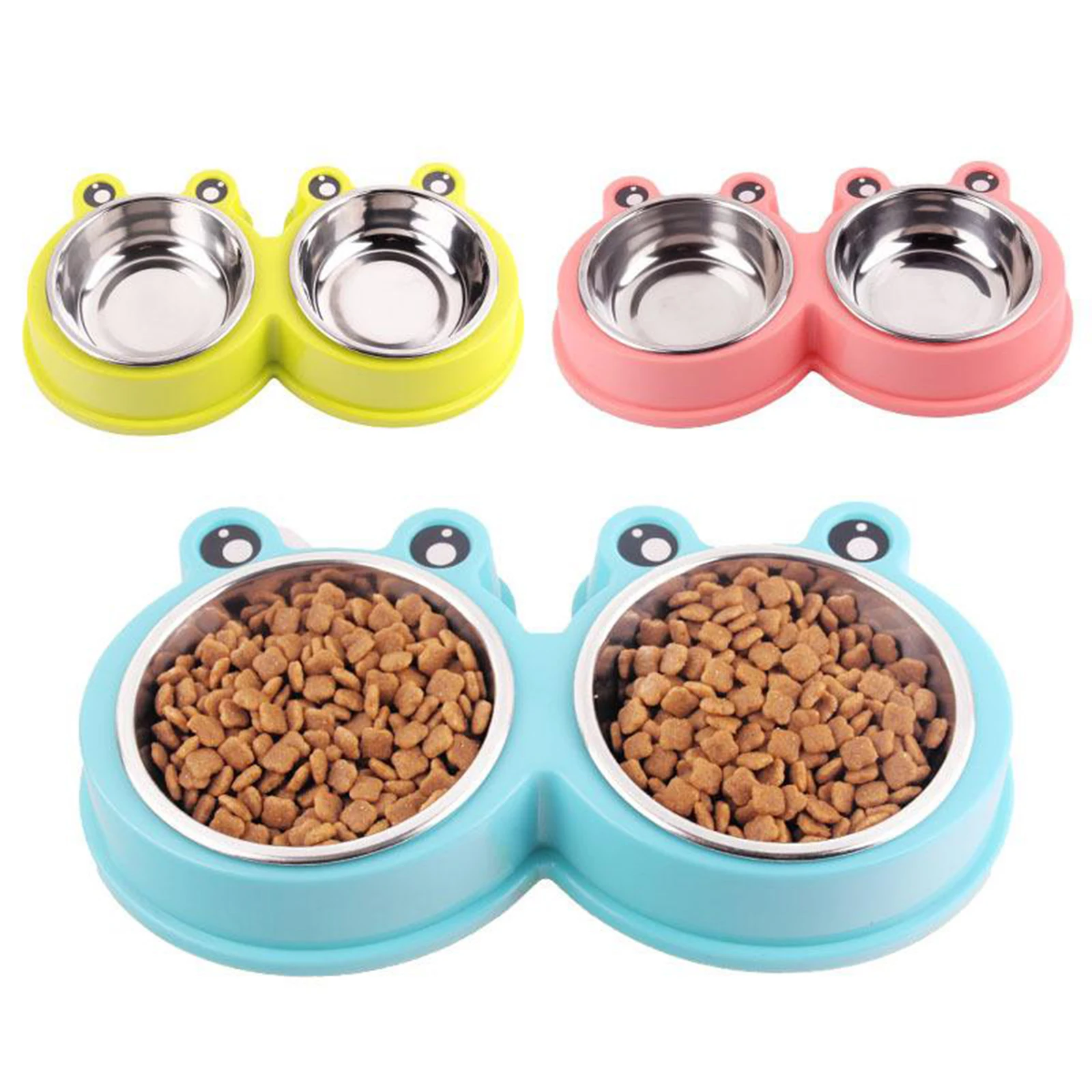 

Pets Dogs Cat Food Feeding Bowl Snacks Elevated Stand Raised Dish Feeder