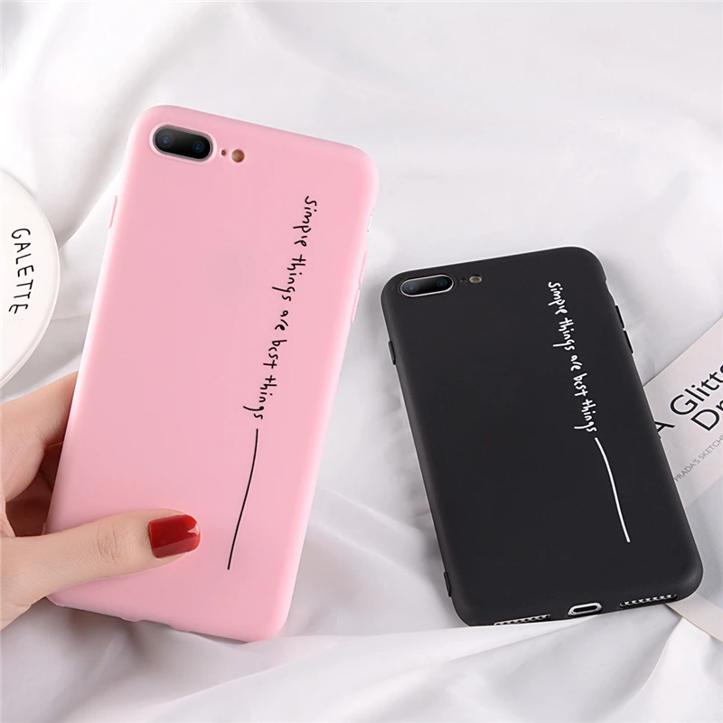 Чехол Ottwn для iPhone 6, 7, 8 Plus, X, XR, XS, Max, простой чехол с буквенным принтом, для iPhone 11 Pro, чехол, Мягкая силиконовая задняя крышка, чехол для телефона
