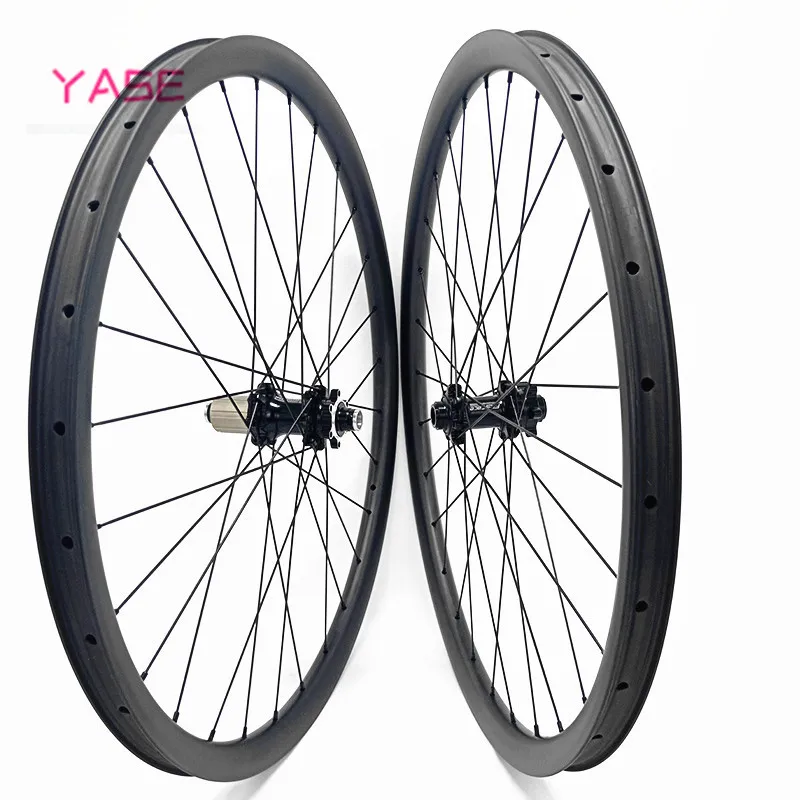 29er mtb дисковые Углеродные колеса 45x25 мм ассиметричные бескамерные велосипедные