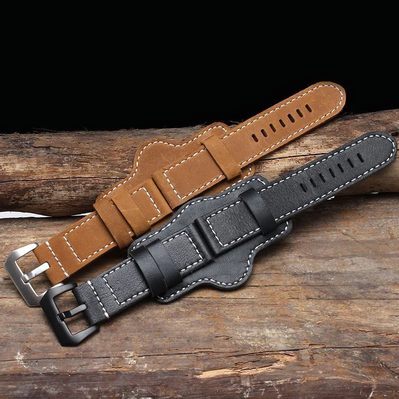 Ремешок Onthelvel 20 мм 22 мм из натуральной кожи для часов Panerai 24 мм 26 мм для матовых наручных часов с пряжкой# E