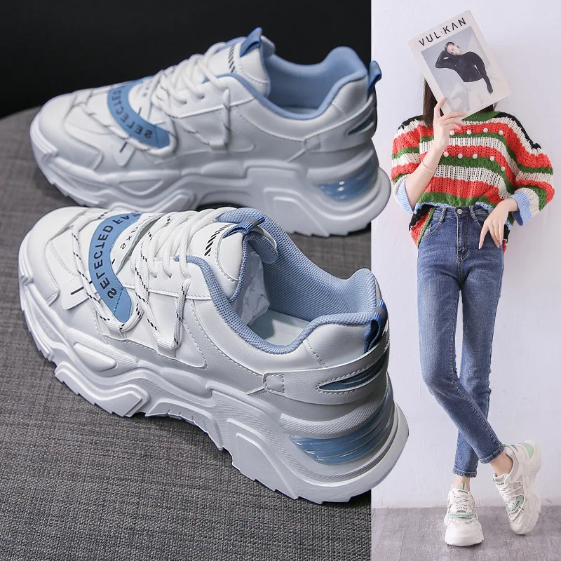 

Новинка осени 2021, Корейская версия женской обуви в стиле старого возраста, дышащая универсальная повседневная обувь