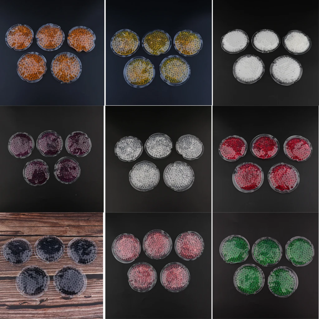 5 шт. многоразовая круглая гелевая морозильная маска с морозильной камерой для