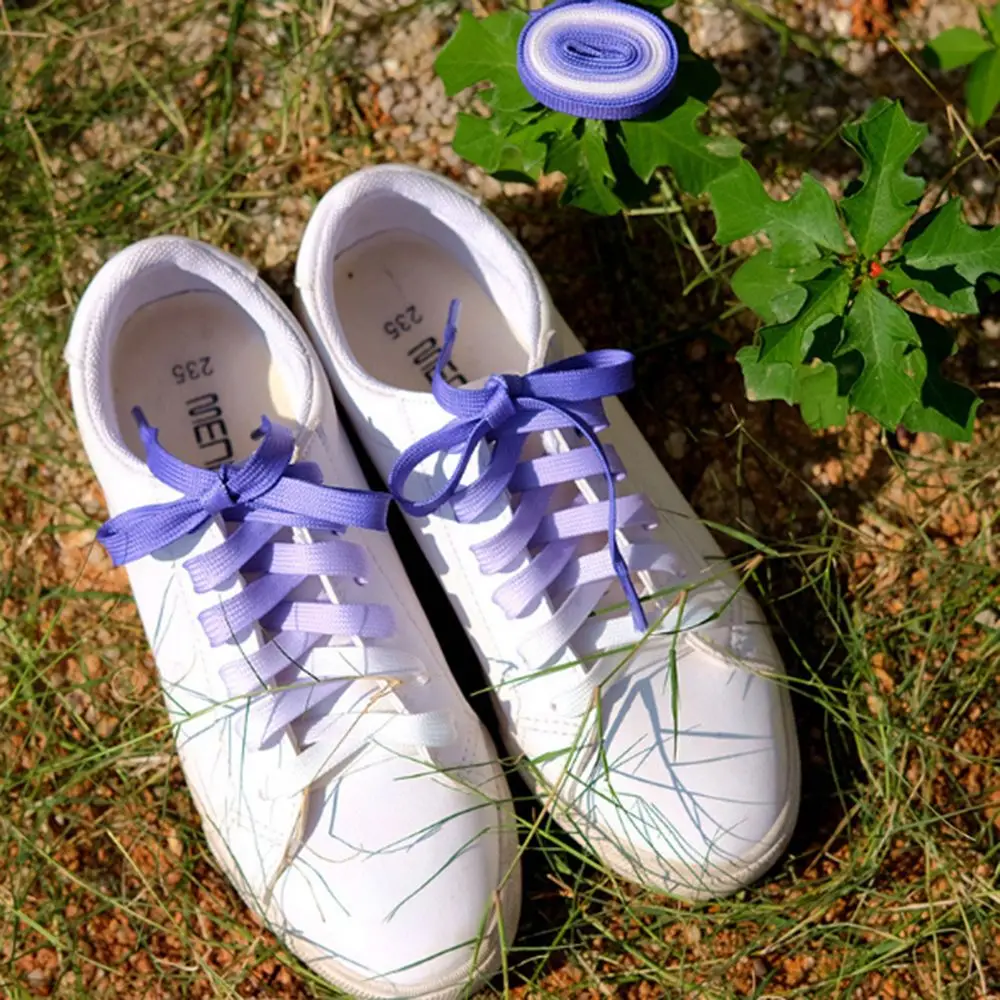 

Flat Candy Color Gradient Shoe Laces Party Camping Boots Shoelace Canvas Strings Party Camping Shoelaces Growing Canvas Strings