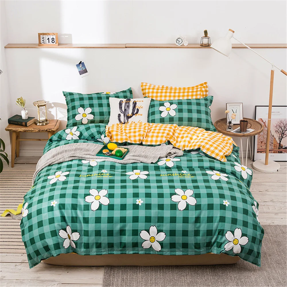 

Simple Bedding Set White Leaf Pillowcase Duvet Cover Bed Linen Sheet Single Double Queen King Nordic Quilt Covers 220x240