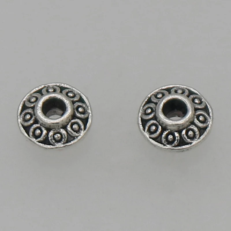 

50 шт./лот ручные античные серебряные свободные бусины в форме НЛО 6 мм Ручная работа Ретро цинковый сплав молитва разделитель бусины DIY ювели...