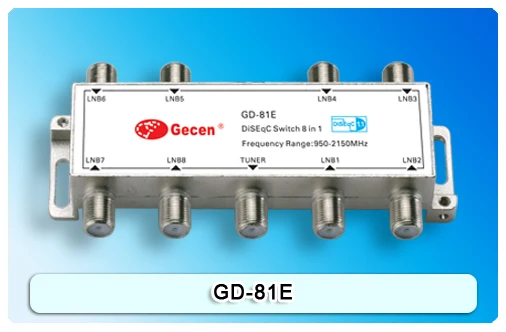 2 шт. GD 81E 8 в 1 DiSEqC Satellite LNB Switc / 950 2150 MHz переключатель/адаптер для переключения
