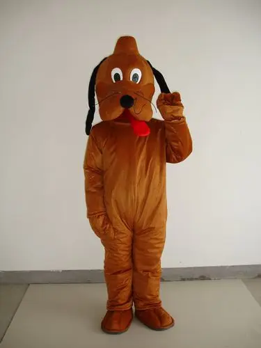 Классический вариант темно коричневая собака костюм талисмана для взрослых на