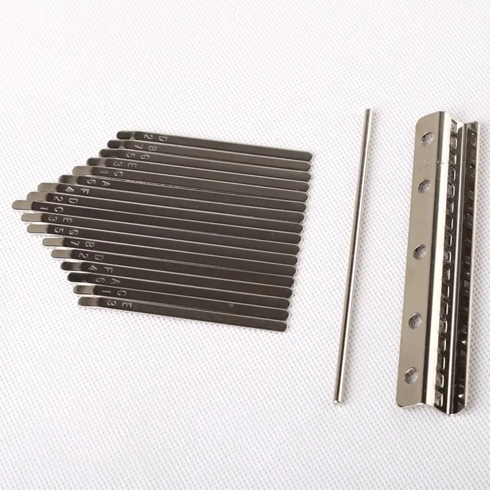 

Manganese Steel Nickel Plating Replacement Keys for African 17 Keys Kalimba Mbira Thumb Piano Parts Instruments Accessories