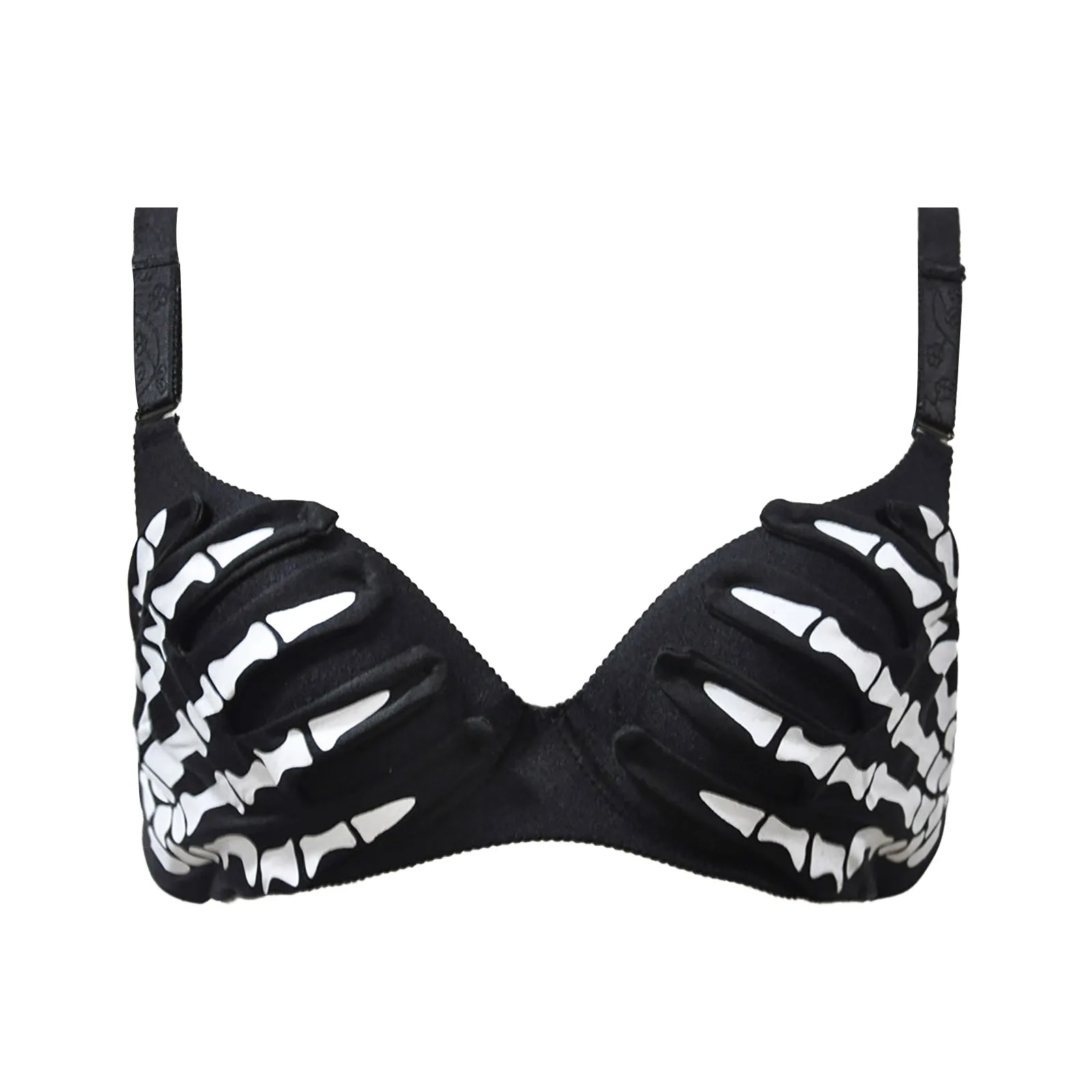 Женские бюстгальтеры на Хэллоуин с забавным ролевым рисунком костей готическое