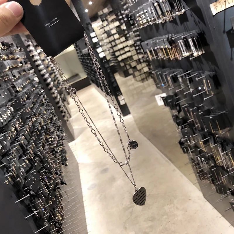 

Retro Vintage Multi Layered Necklace For Women Bohemian Coin Heart Geometric Chain Round Pendant Necklace Collar Jewelry New