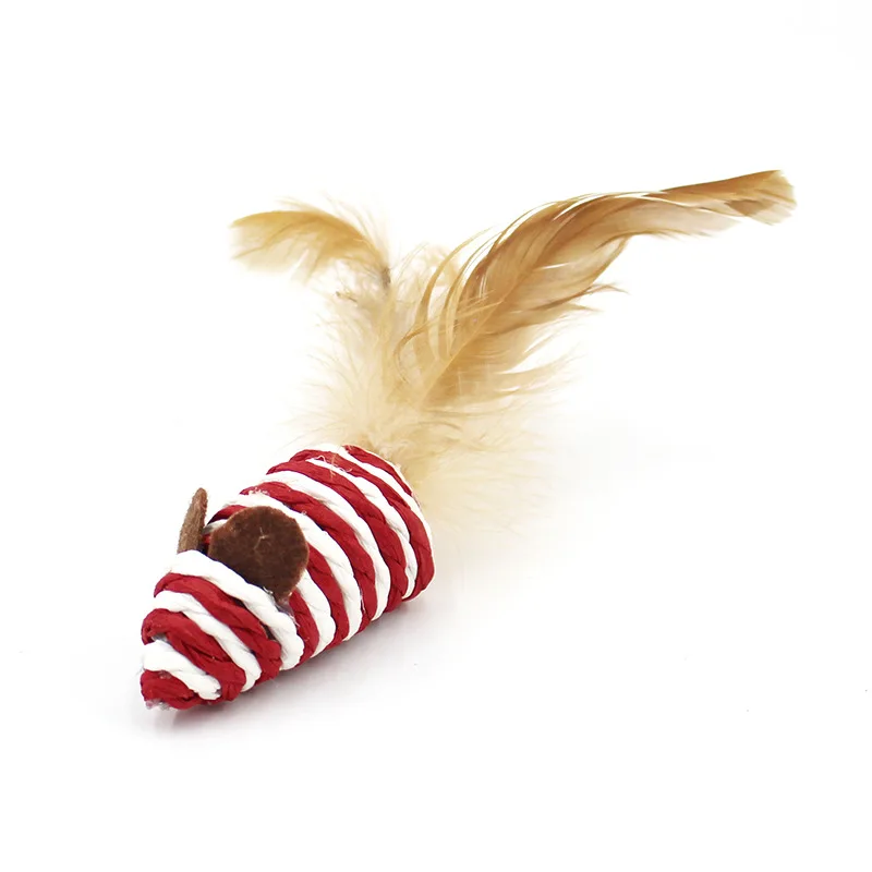 

7 Piece Set Of Pet Cat Toy Interactive Toy Simulation Animal Feather Fake Mouse Doll Wooden Pole Funny Cat Stick Pet Supplies