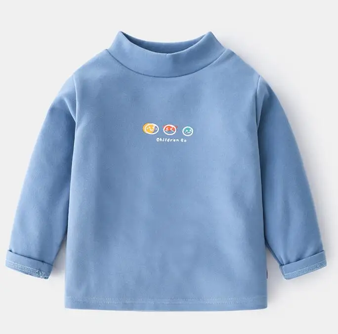 

New Style Autumn Kid's Solid Color Round Collar Warm Sweater DDD194