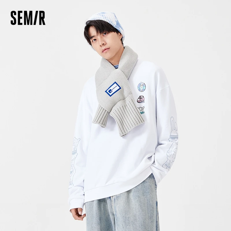 

SEMIR Hoodie Men Rabbit Pattern Autumn 2021 New Oversize Trendy Men'S Handsome Street Tops Casual Hoodies For Man