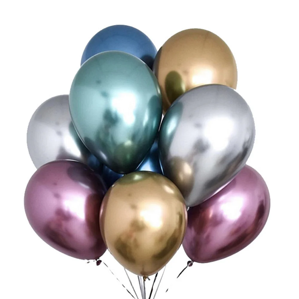 

50pcs 10 Inches Latex Thicken Balloons Metallic Color Party Ornaments Supplies (Purple)