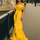 Женское вечернее платье с открытыми плечами, элегантное платье-лиф с драпировкой и вышивкой, длиной до пола, от S до Xxxl, 2021