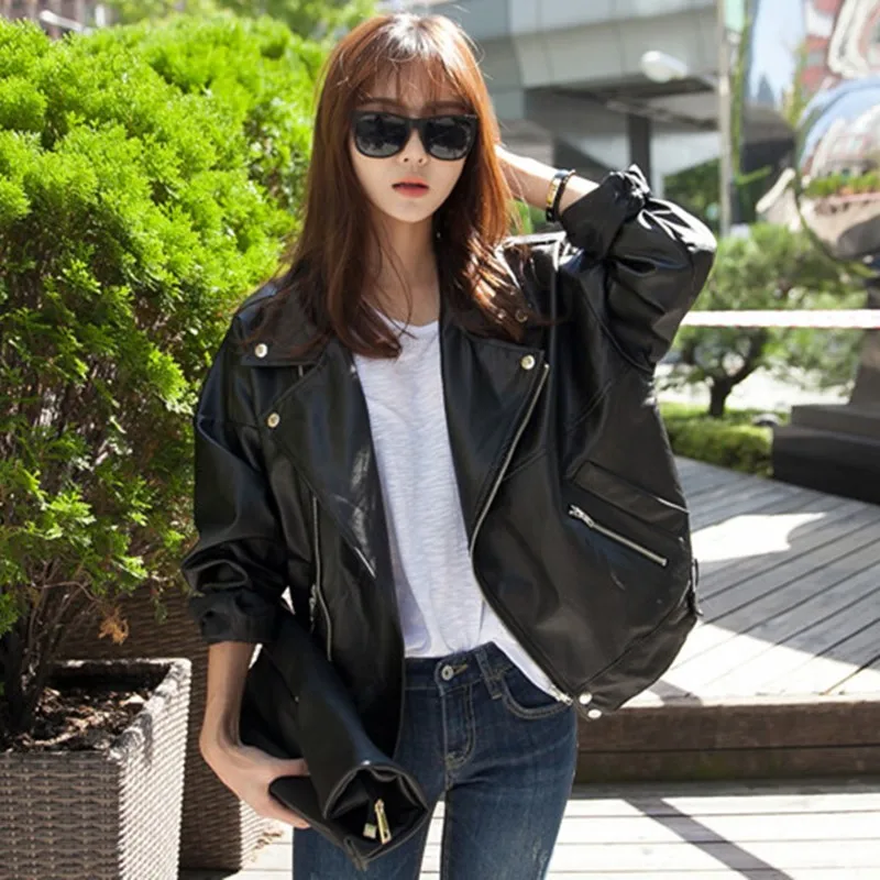 2021 Новая повседневная куртка из овчины женские свободные крутое пальто тонкая