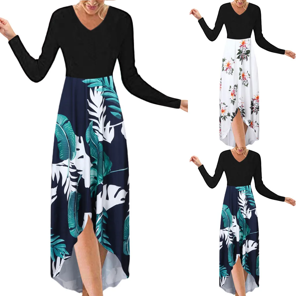 Осенне зимняя одежда Dess большие размеры модное женское платье с цветочным