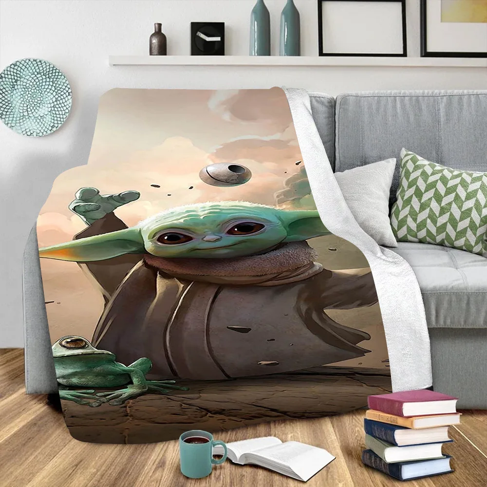 3D Звездные войны Baby Yoda супер мягкие теплые одеяла шерпа мультфильмы флисовый