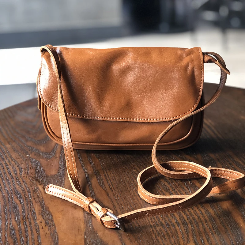 

Винтажная сумка-мессенджер из натуральной кожи, Классическая квадратная дамская сумочка на плечо, универсальная элегантная клатч через пл...