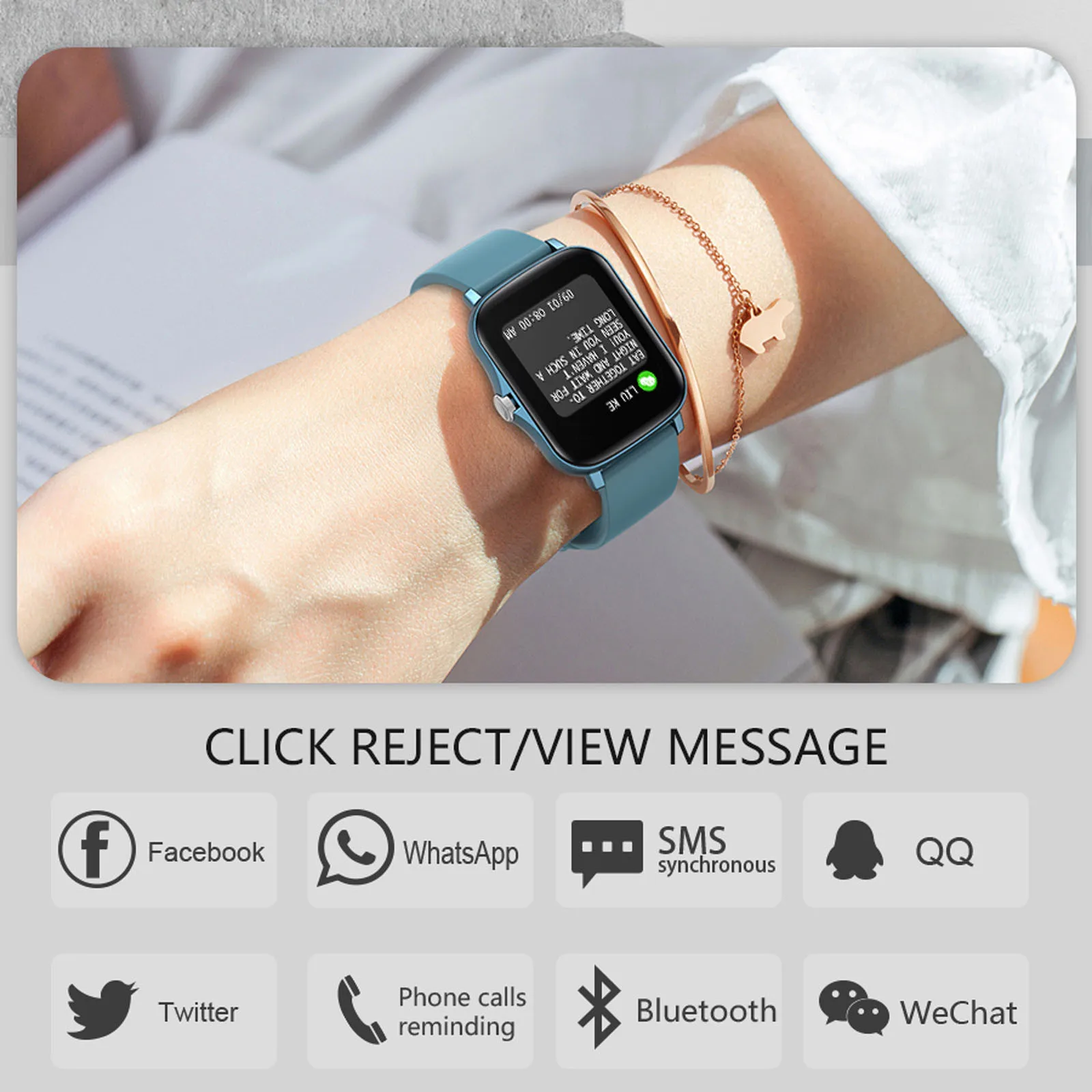 

Newest Smart Watches P8 Plus/Y20 1.69 inch 2021 IP67 Waterproof Women GTS 2 Smart Watch Men Fitness Touch HD Display for Phone